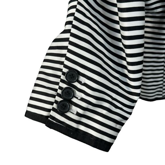 Dressbarn X-Large Blazer Jacket Striped 3/4 Sleeve Lined Open-Front Pockets - Picture 4 of 9